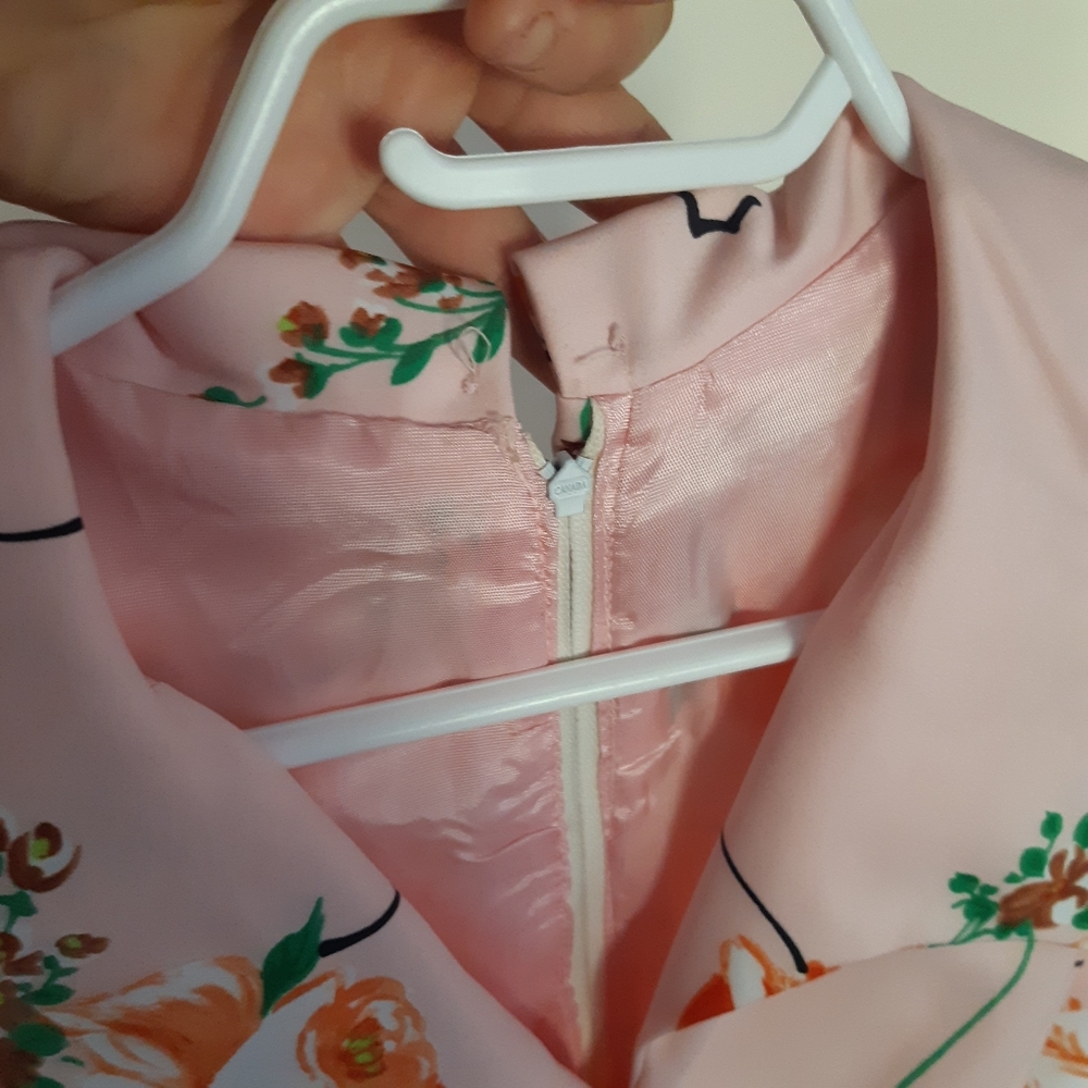 1960 Vintage Pink Sleeveless Dress Polyester Knee Length - Picture 9 of 16